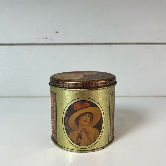 VTG 1984 Coca Cola Gibson Girl Coke Tin Storage Container Cylinder Bristol Ware - Picture 2 of 7